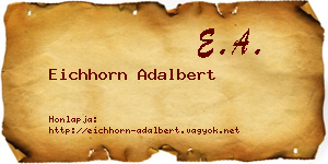 Eichhorn Adalbert névjegykártya